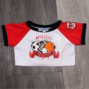 BUILD A BEAR WORKSHOP PJ PAJAMAS ALL STAR OUTFIT SHORTS & SHIRT BABW RARE HTF